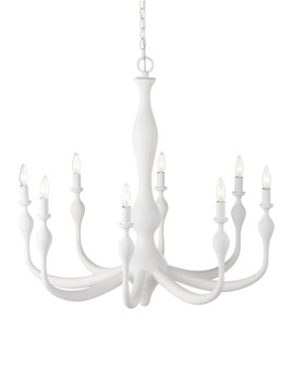 Ludwig Eight Light Chandelier in Gesso White (142|9000-1340)