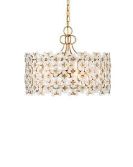 Spring Flower Four Light Pendant in Frosted/Brass (142|9000-1332)