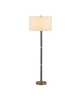 Gavin One Light Floor Lamp in Brass Antique/Matte Black (142|8000-0181)