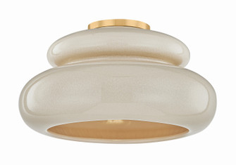 Pia One Light Semi Flush Mount in Aged Brass (428|H1145501-AGB/CBR)