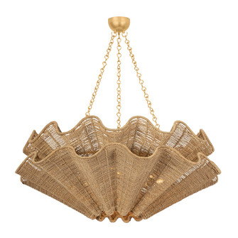 Hayworth Eight Light Chandelier in Vintage Gold Leaf (70|6208-VGL)