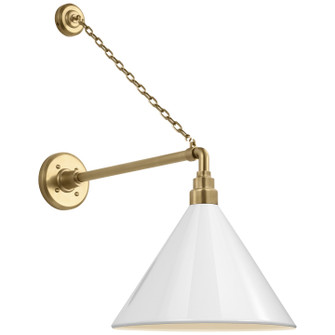 Academy Barn Light LED Barn Light in Hand-Rubbed Antique Brass (268|TOB 2813HAB/S11-WHT)
