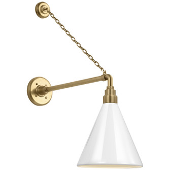 Academy Barn Light LED Barn Light in Hand-Rubbed Antique Brass (268|TOB 2813HAB/S10-WHT)