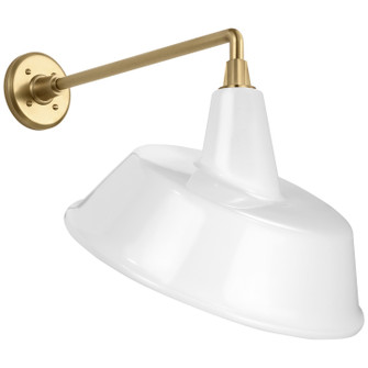 Academy Barn Light LED Barn Light in Hand-Rubbed Antique Brass (268|TOB 2812HAB/S4-WHT)