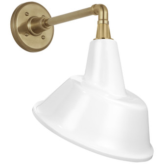 Academy Barn Light LED Barn Light in Hand-Rubbed Antique Brass (268|TOB 2811HAB/S3-WHT)