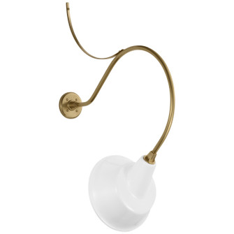 Academy Barn Light LED Barn Light in Hand-Rubbed Antique Brass (268|TOB 2806HAB/S3-WHT)