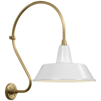 Academy Barn Light LED Barn Light in Hand-Rubbed Antique Brass (268|TOB 2805HAB/S2-WHT)