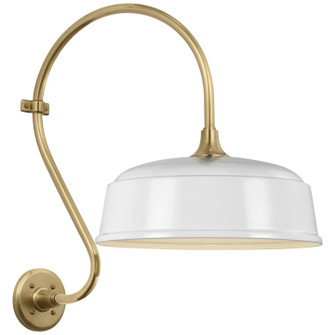 Academy Barn Light LED Barn Light in Hand-Rubbed Antique Brass (268|TOB 2804HAB/S7-WHT)