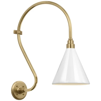 Academy Barn Light LED Barn Light in Hand-Rubbed Antique Brass (268|TOB 2804HAB/S10-WHT)