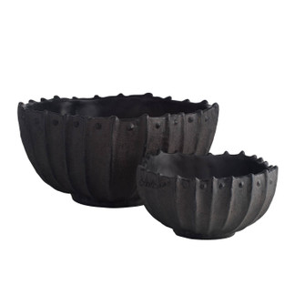 Neushoorn Centerpieces, Set of 2 in Ebony (314|GDATC01)
