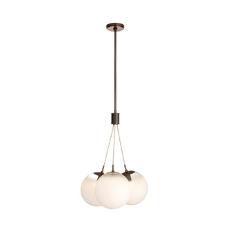 Trinity Three Light Chandelier in Frost Ombre/Heritage Brass (314|DSC14)