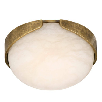 Elara LED Flush Mount in White/Antique Brass (314|DFC30)