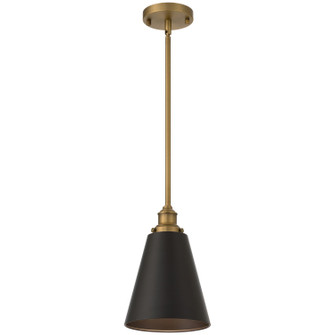 Dahlia One Light Pendant in Antique Brushed Brass (18|63098-ABB/BLK)