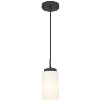 Iris One Light Pendant in Matte Black (18|63082-MBL/OPL)