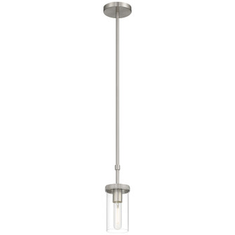 Lily One Light Pendant in Brushed Steel (18|62309-BS/CLR)