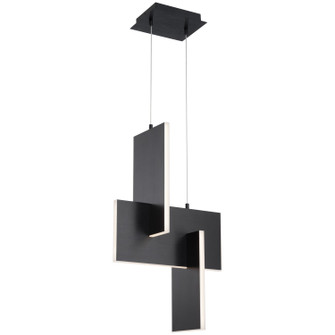 Joinery LED Pendant in Black (18|52096LEDD-BL/ACR)