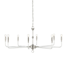 Nantucket Eight Light Chandelier in Polished Nickel / Clear (142|9000-1474)