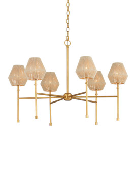 Francie LED Chandelier in Antique Gold Leaf / Natural (142|9000-1471)