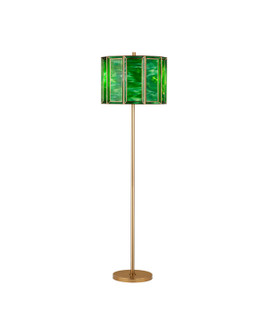 Daze Two Light Floor Lamp in Green / Antique Brass (142|8000-0190)