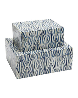 Colter Box Set of 2 in Blue / Natural White (142|1200-1135)