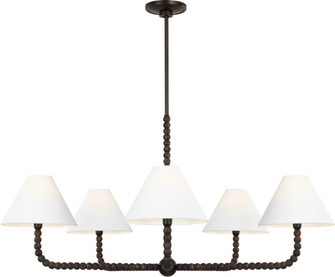 Fiona Five Light Chandelier in Aged Iron (454|SCCHCCH112AIBAWWL)