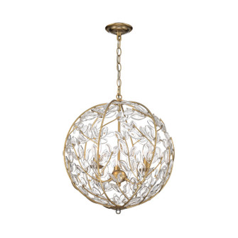 Bridget Three Light Chandelier in Soft Gold (60|BGT-334-SG-CL)