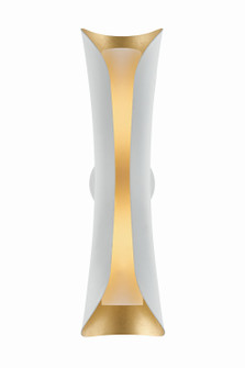 Josie Two Light Wall Sconce in Gold Leaf (428|H315102L-GL/WH)