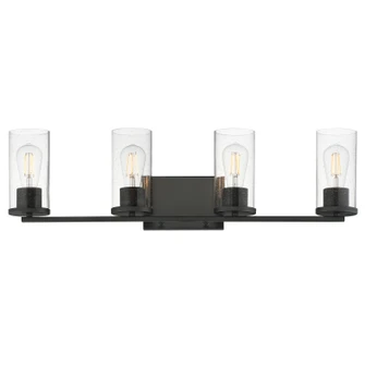 Livingston Four Light Bath Vanity in Black (16|10464CDBK)