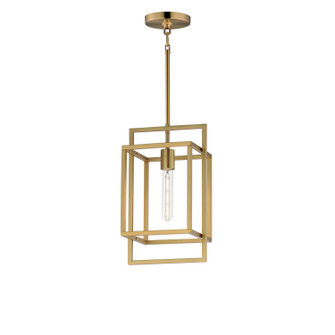 Gridline One Light Pendant in Natural Aged Brass (16|10411NAB)