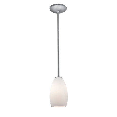 Champagne LED Pendant in Brushed Steel (18|28012-3R-BS/OPL)