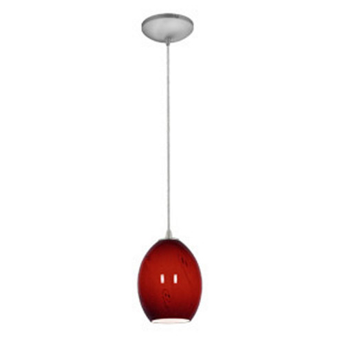 Brandy FireBird One Light Pendant in Brushed Steel (18|28023-1C-BS/RUSKY)