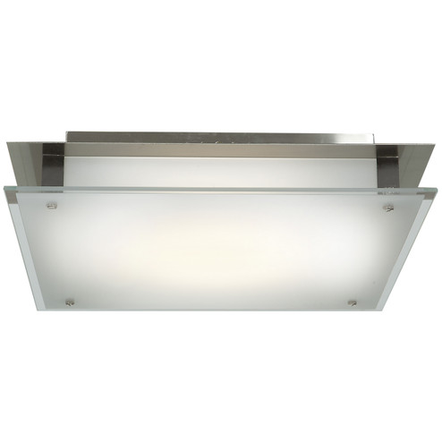 Vision SQ Two Light Flush Mount in Brushed Steel (18|50032-BS/FST)