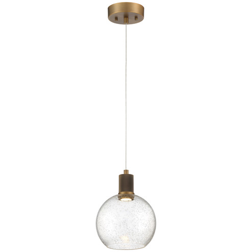 Port Nine Burgundy LED Pendant in Antique Brushed Brass (18|63142LEDD-ABB/SDG)