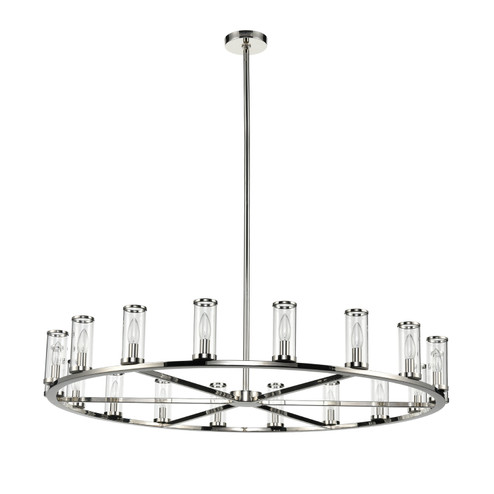 Revolve 18 Light Chandelier in Clear Glass/Polished Nickel (452|CH309018PNCG)