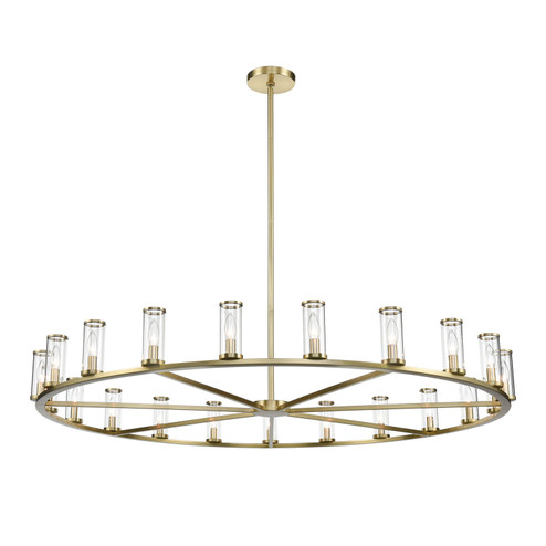 Revolve 21 Light Chandelier in Clear Glass/Natural Brass (452|CH309021NBCG)