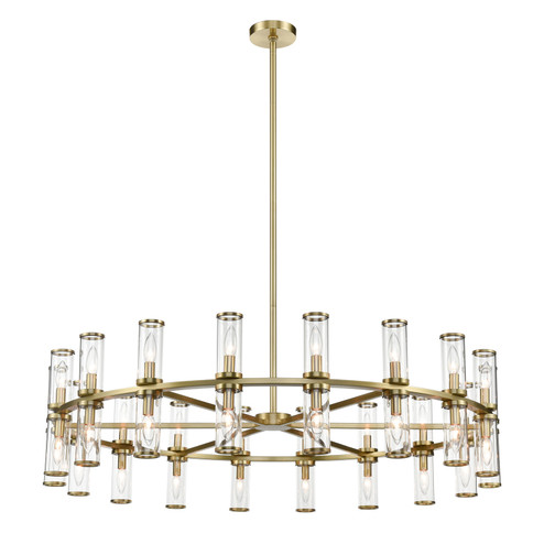 Revolve 36 Light Chandelier in Clear Glass/Natural Brass (452|CH309036NBCG)