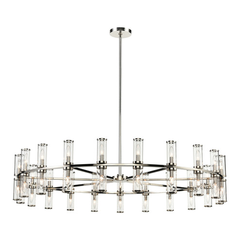 Revolve 42 Light Chandelier in Clear Glass/Polished Nickel (452|CH309042PNCG)