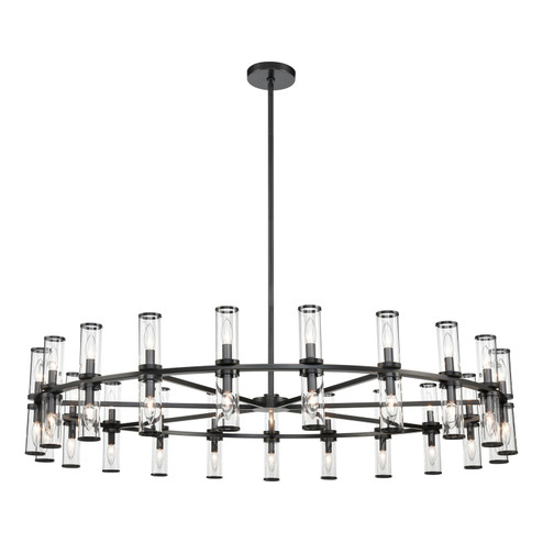 Revolve 42 Light Chandelier in Clear Glass/Urban Bronze (452|CH309042UBCG)