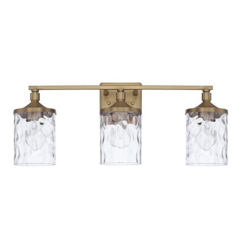 Colton Three Light Vanity in Aged Brass (65|128831AD-451)