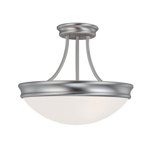 Hansen Three Light Semi Flush Mount in Matte Nickel (65|2037MN)