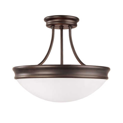 Hansen Three Light Semi Flush Mount in Oil Rubbed Bronze (65|2037OR)