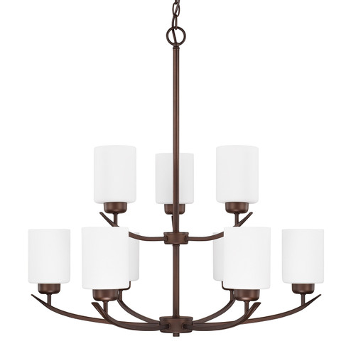 Dixon Nine Light Chandelier in Bronze (65|415291BZ-338)