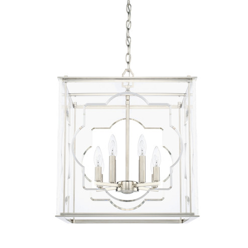 Aria Eight Light Foyer Pendant in Polished Nickel (65|525681PN)