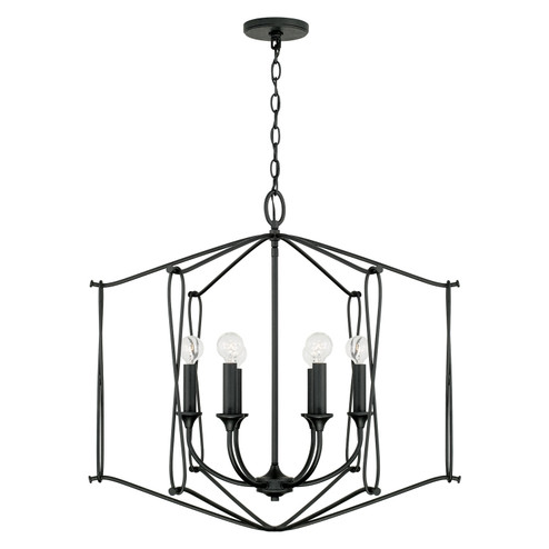 Bentley Six Light Foyer Pendant in Black Iron (65|541661BI)