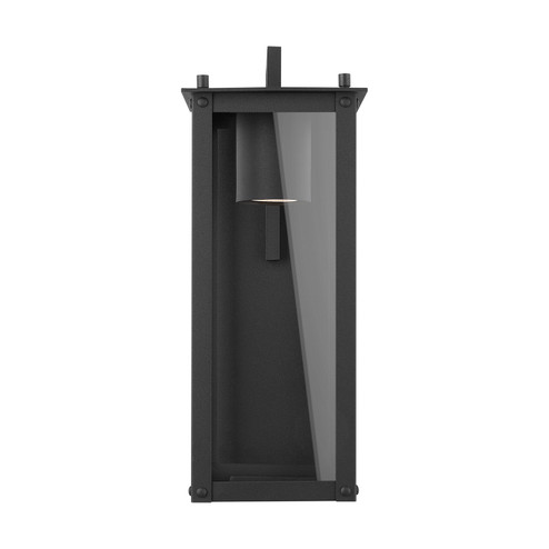 Hunt One Light Outdoor Wall Lantern in Black (65|934611BK-GL)