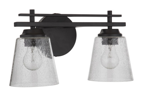 Drake Two Light Vanity in Flat Black (46|19616FB2)