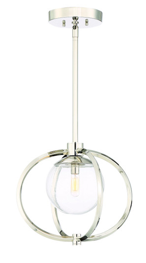 Piltz One Light Mini Pendant in Polished Nickel (46|45591-PLN)