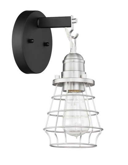 Thatcher One Light Wall Sconce in Flat Black/Brushed Polished Nickel (46|50601-FBBNK)