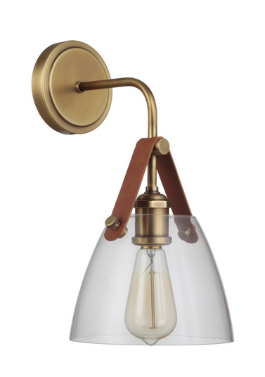 Hagen One Light Wall Sconce in Vintage Brass (46|51361-VB)