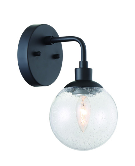 Que One Light Wall Sconce in Flat Black (46|53301-FB)